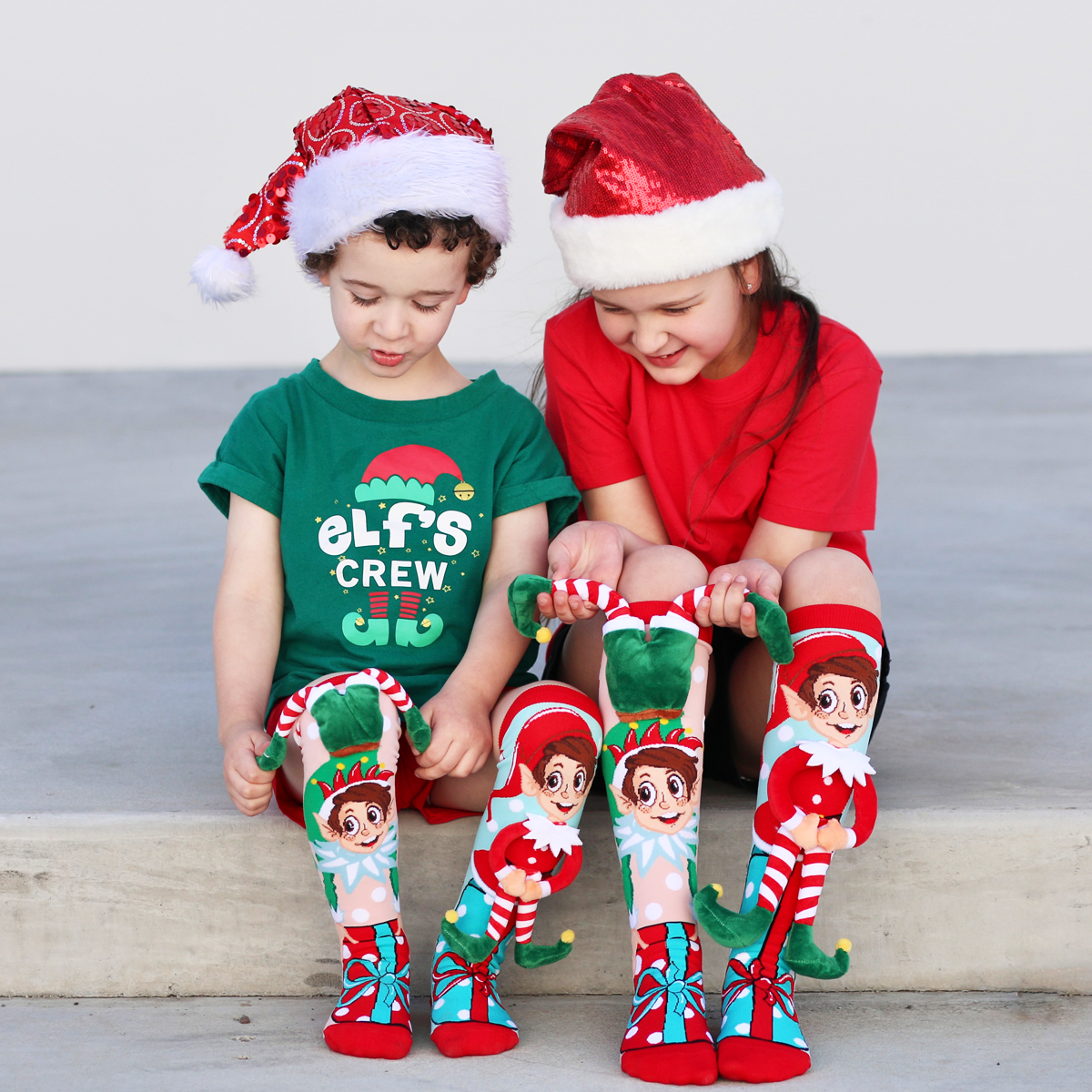 Children Crazy Funny Elf Socks Christmas Gifts